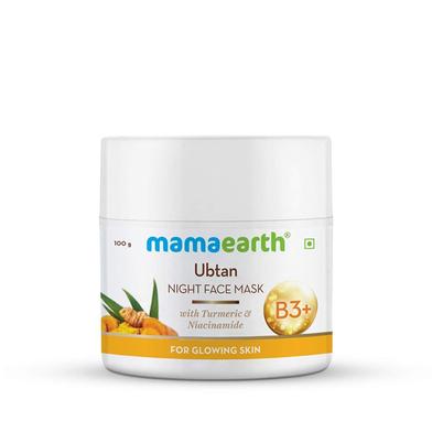 Mamaearth Ubtan Night Face Mask with Turmeric and Niacinamide for Glowing Skin - 100g image