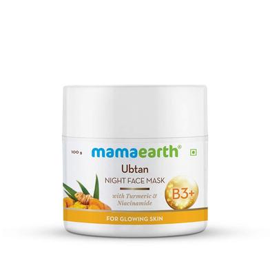 Mamaearth Ubtan Night Face Mask with Turmeric and Niacinamide for Glowing Skin - 100 g image