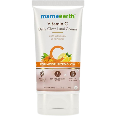 Mamaearth Vitamin C Daily Glow Lumi Cream with Vitamin C and Turmeric for Moisturizing Glow - 30g image