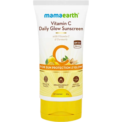 Mamaearth Vitamin C Daily Glow Sunscreen - 50 g |SPF 50 and PA Plus Plus Plus Plus -524182347 image
