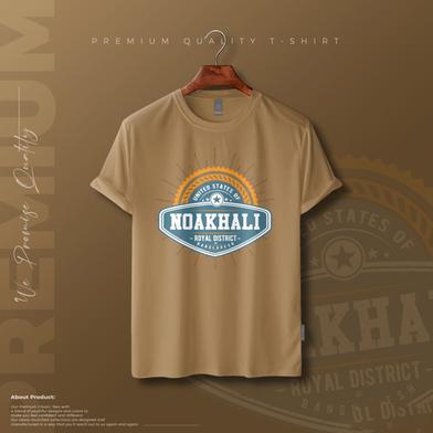 Manfare Premium Graphics T Shirt Biscuit color For Men image
