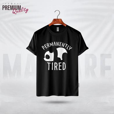 Manfare Premium Graphics T Shirt Black Color For Men image