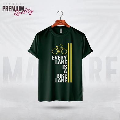 Manfare Premium Graphics T Shirt Bottle Green Color For Men image