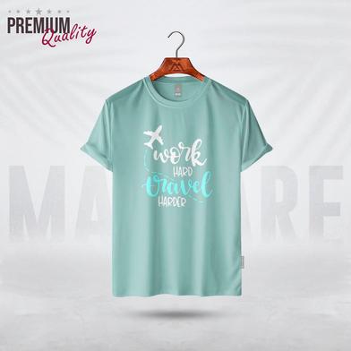 Manfare Premium Graphics T Shirt Mist Grey Color For Men image