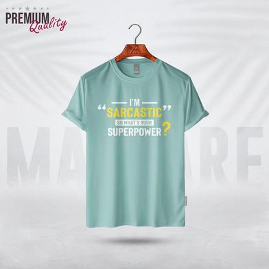 Manfare Premium Graphics T Shirt Mist Grey Color For Men image