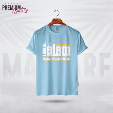 Manfare Premium Graphics T Shirt Turquoise For Men image