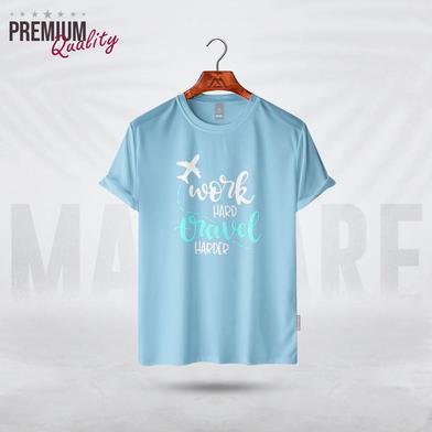 Manfare Premium Graphics T Shirt Turquoise Color For Men image