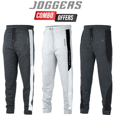 Manfare Premium Trendy and Stylish Random 3 Pcs Joggers For Men image