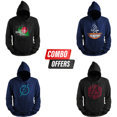 Manfare Premium Winter Random 4 Pcs Hoodie For Men image