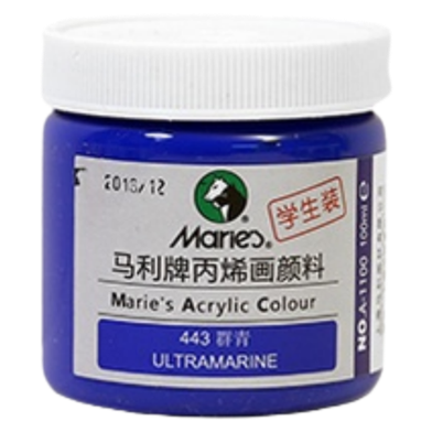Maries Acrylic Color Paint Jar For Professional Artists Ultramarine - 100ml image