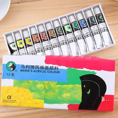 FABER-CASTELL Acrylic Paint Tube Set - Pack of 12 Shades 9ml  tubes - Acrylic colours