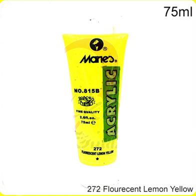 Maries Metallic and Fluorescent Acrylic 75ml 272-Flourecent Lemon Yellow tube image