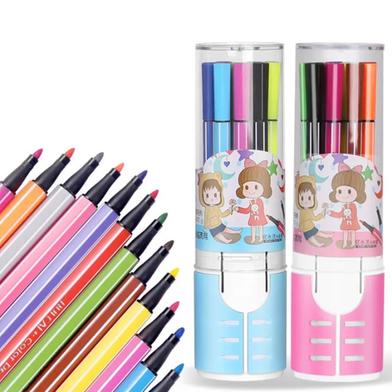 Marker pen Kids Drawing Toy Stationery Gel Ink Pen Water-color Pens Art 12 Color set image