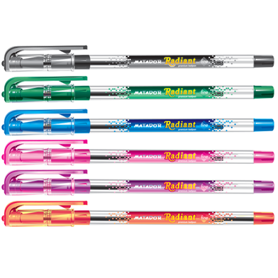 Matador Radiant Premium Ball pen Black Ink - 6 Pcs image