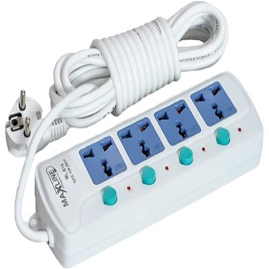 MaxLine ML-814 Multiplug 4 Port Extension Socket 10 Meters Cable - Multi Plug image