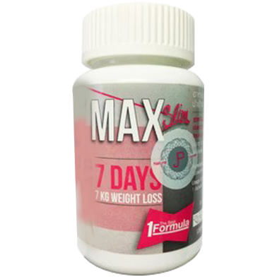Max Slim 7 Days Diet Slimming Capsule, Male/Female Fat Weight Loss Supplement - 30 Capsules image