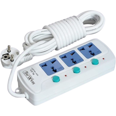 Maxline ML-813 Multiplug 3 Port Extension Socket image