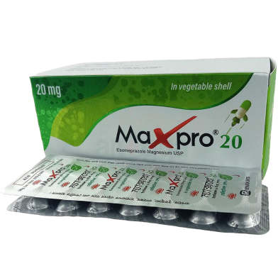 Maxpro 20 mg 14's Strip Capsule image