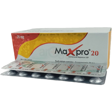 Maxpro 20 mg 14's Strip Tablet image