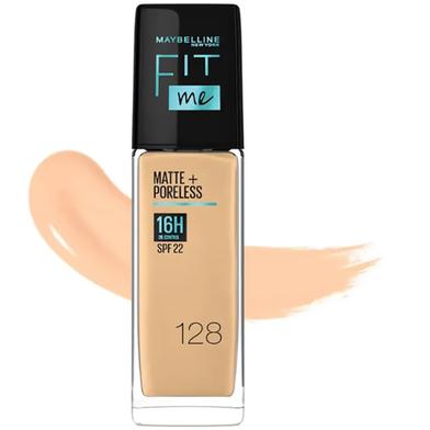 Maybelline Fit Me Matte and Poreless Foundation 128 Warm Nude image