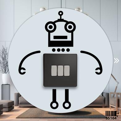 DDecorator Mechanical Robot Switch Socket Wall Sticker image