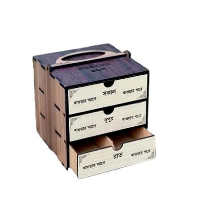 Medicine Organizer Box Material: Laminating Plywood Smooth Drawer 100 percent Eco-Friendly Material image