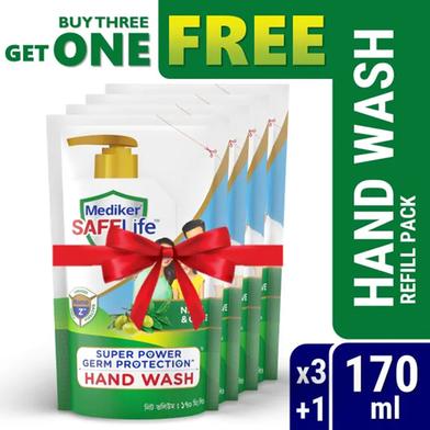 Mediker SafeLife Hand Wash 170ml Refill (Buy 3 Get 1 free) image