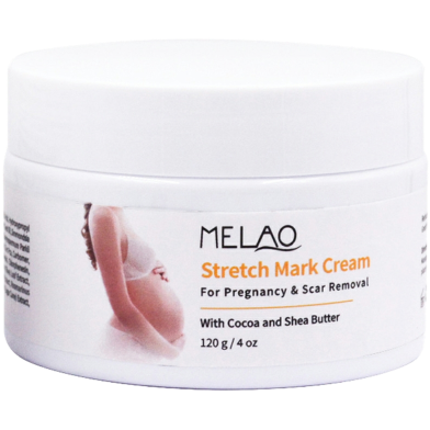 Melao Stretch Mark Cream 120gm For Pregnancy And Scar Removal Treatment With Cocoa And Shea Butter Belly Moisturizer image