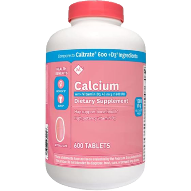 Member’s Mark Calcium With Vitamin D3 40 mcg Dietary Supplement 600 Tablets image