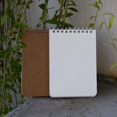 Memo Book White and Silver Double-O Ring Notebook 2-Pack image