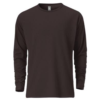 Mens Premium Blank Full Sleeve T-Shirt - Chocolate image