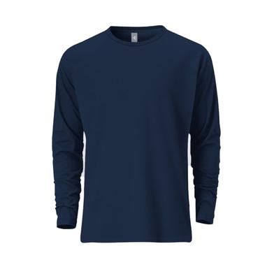 Fabrilife Mens Premium Blank Full Sleeve T-Shirt - Navy image