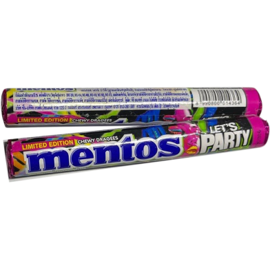 Mentos Limited Edition Lets Party Candy Roll 37 gm image