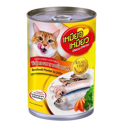 Meow Meow Can Adult Cat Wet Food Seafood Platter In Jelly 400g image