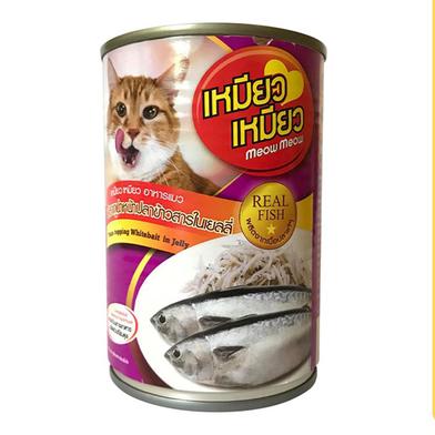 Meow Meow Can Wet Cat Food Tuna Topping Whitebait In Jelly 400g image