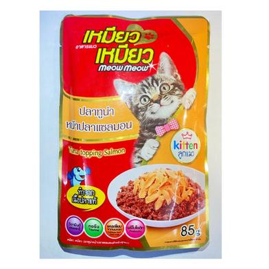 Meow Meow Kitten Pouch Tuna Topping Salmon 85g image