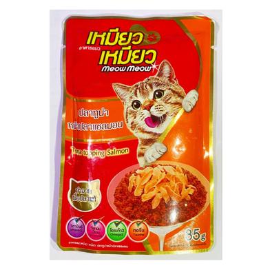Meow Meow Pouch Tuna Topping Salmon 85g image