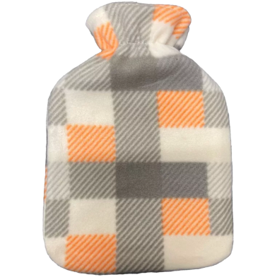 Meown 2 Liter Hot Water Bottle, Leak-Proof with Super Soft Fleece Cover - Comfort Hot Water Bag for Your Body - for Pain Relief, Cramps, image