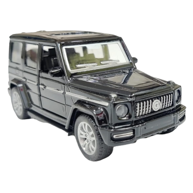 Mercedes Benz G-Class And Wrangler Open Roof Jeep Model, Full Metal Body Pull And Back Car For Toddlers Kids Gift 1981 Model (metal_car_1981_1pcs_black) Black image