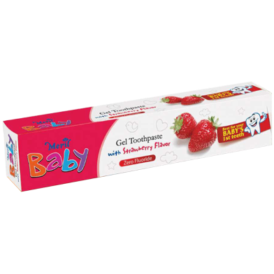 Meril Baby Gel Toothpaste with Strawberry Flavor - 45 gm image