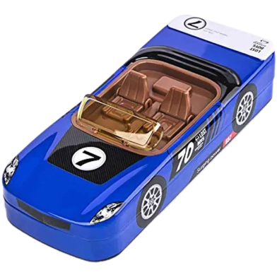 Metal Car Shaped Pencil Box case with Wheels And Movable car Seats Pencil tin Box image