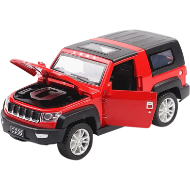Metal Toy Alloy Car Diecasts Toy Vehicles 1: 32 Toy Car Beijing Jeep Car Model Wolf Warriors Model Car Toys-Red image