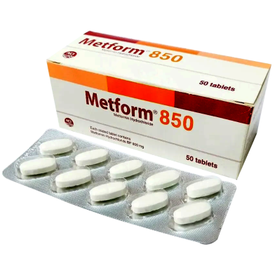 Metform 850 mg - 10's Strip Tablet image