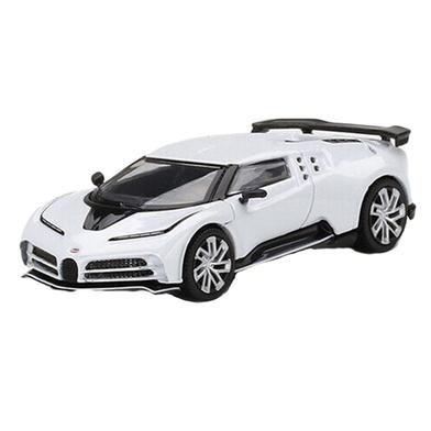 MINI GT 1:64 Die Cast # 337 – MINI GT MIJO EXCLUSIVES BUGATTI CENTODICECI WHITE – Limited Edition image