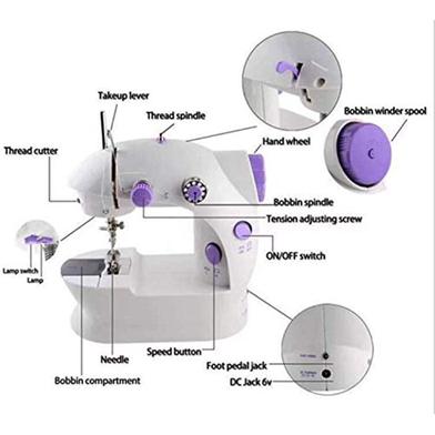 Mini Sewing Machine - Dual Speed Portable Mini Electric Pedal Double  Threads Rewind Swing Machine : Non-Brand | Rokomari.com
