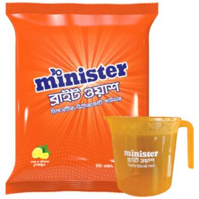 Minister Bright Wash Detergent Powder - 500 Gm (With 1.5L Mug FREE) image