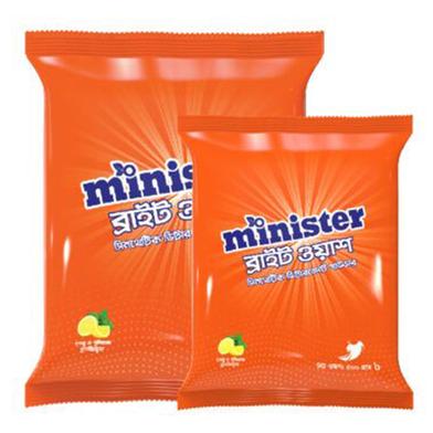 Minister Bright Wash Detergent Powder (LEMON And MINT) 1 kg With Minister Bright Wash Detergent Powder 500 gm image
