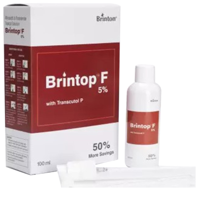 Minox Brintop F 5percent Minoxidil Hair Gain Treatment Serum with Trascutol P - 100ml image