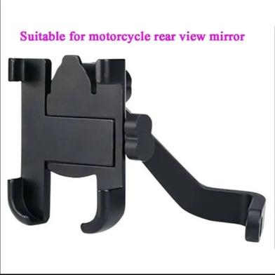 Mirror Motorcycle Mobile Phone Bracket Mountain Bike Aluminum Aloe Mobile Phone Holder Easy to Use and Maintain image