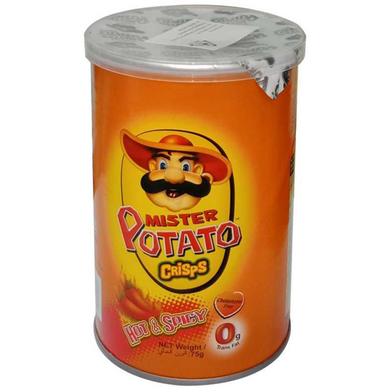 Mister Potato Crisps Hot and Spicy 75gm Can image